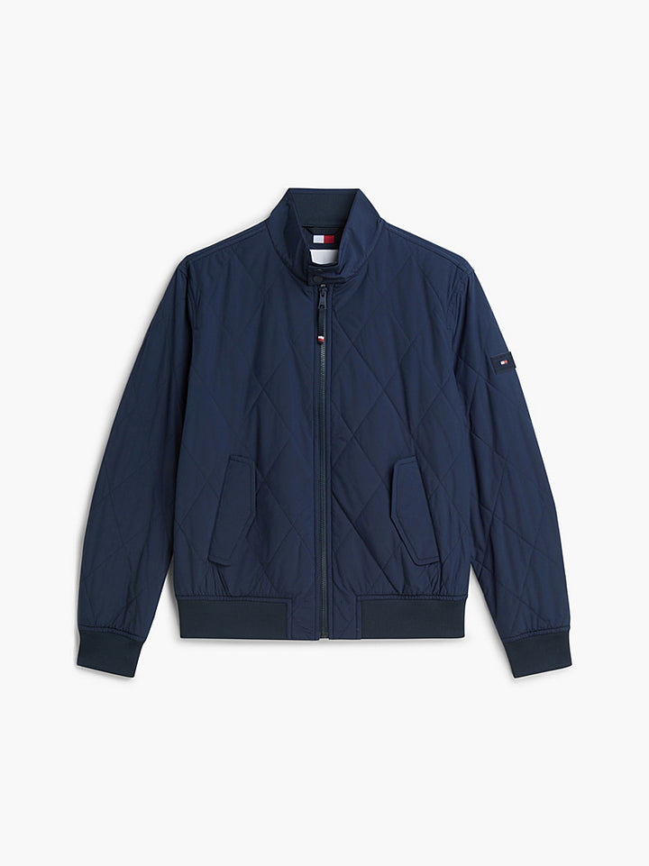 TOMMY HILFIGER  NAVY PACKABLE QUILTED HARRINGTON
