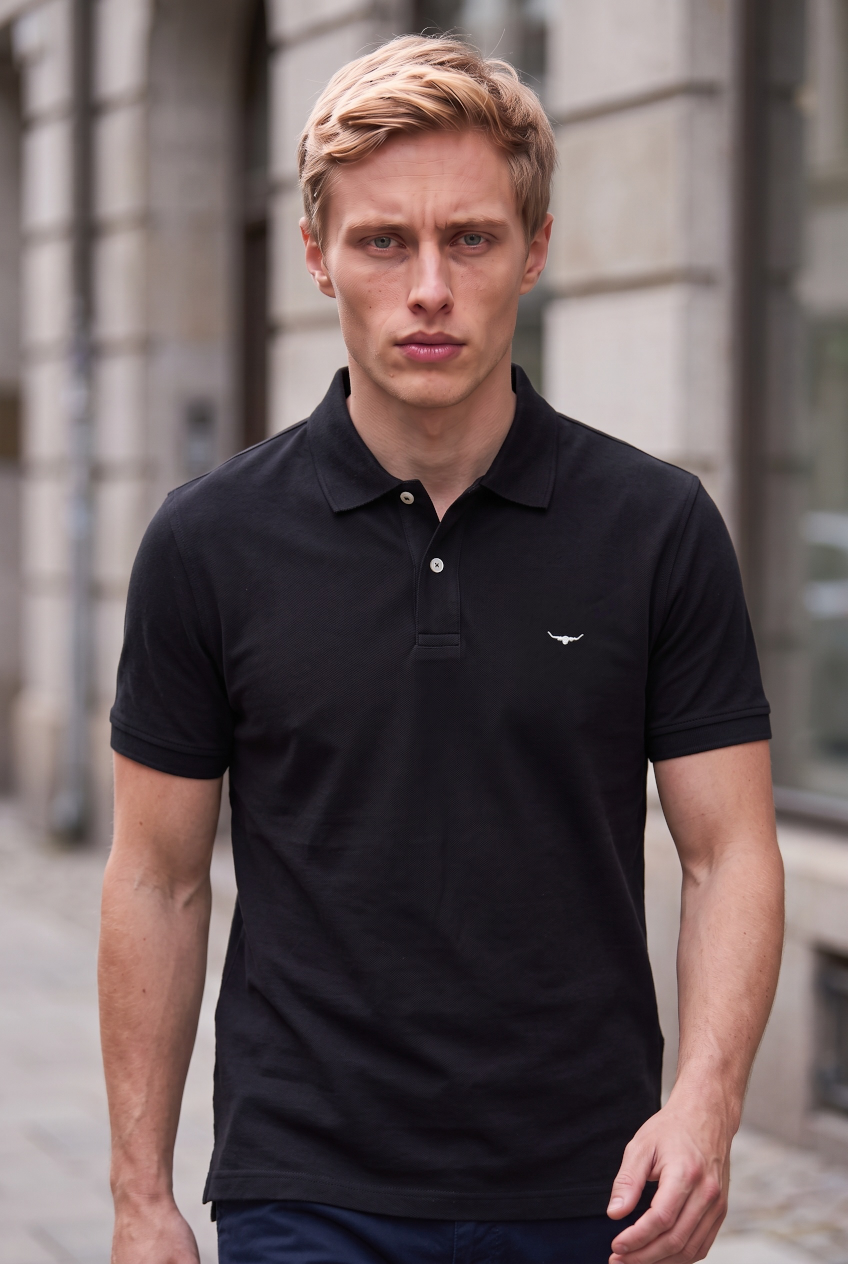 RM WILLIAMS ROD BLACK POLO