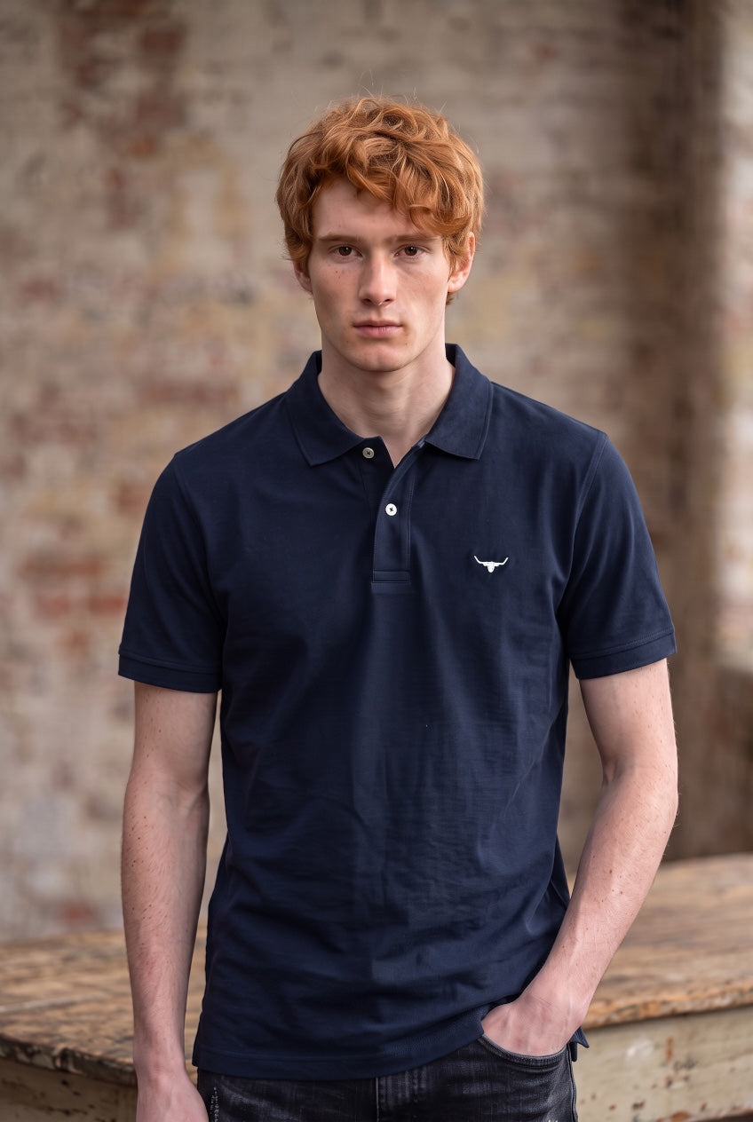 RM WILLIAMS ROD NAVY POLO