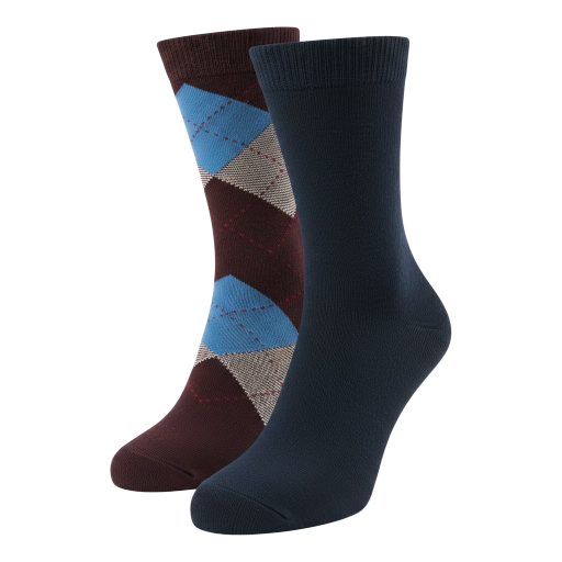 TOMMY HILFIGER ROUGE CHECK 2 PACK SOCKS