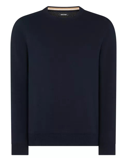 REMUS UOMO NAVY CREW SWEATER