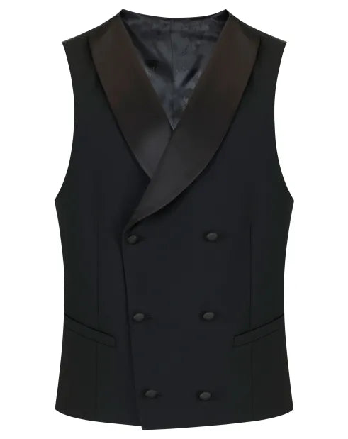 REMUS UOMO RINO DB WAISTCOAT BLACK