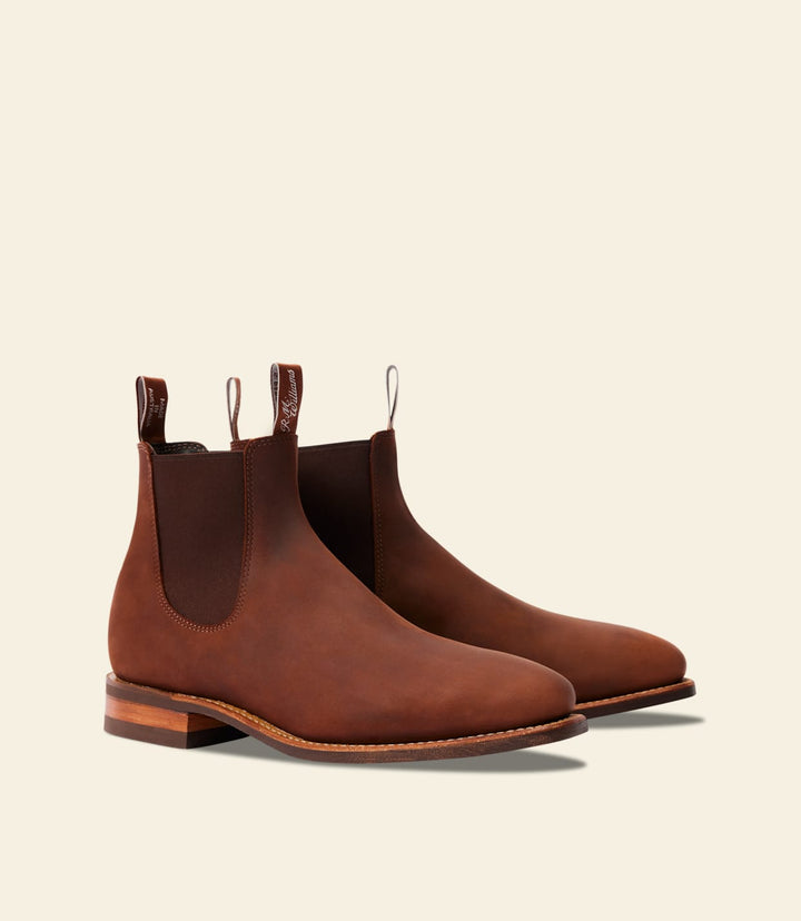 R.M. WILLIAMS BARK CHELSEA BOOTS
