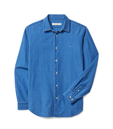 R.M WILLIAMS ARNO REG INDIGO SHIRT