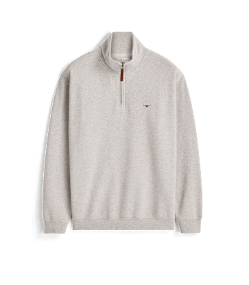 R.M WILLIAMS MULYUNGAIRE 1/4 GREY SWEAT