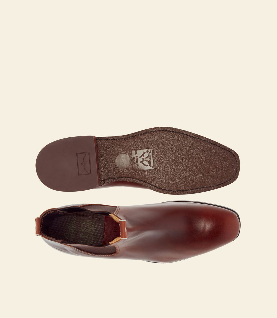 R.M. WILLIAMS MID BROWN CHELSEA BOOT