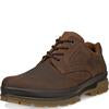 Brown lace-up rugged shoe with track sole and padded tongue