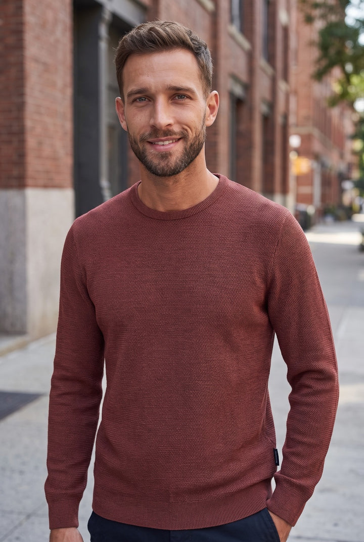 CASA MODA RUST CREW SWEATER