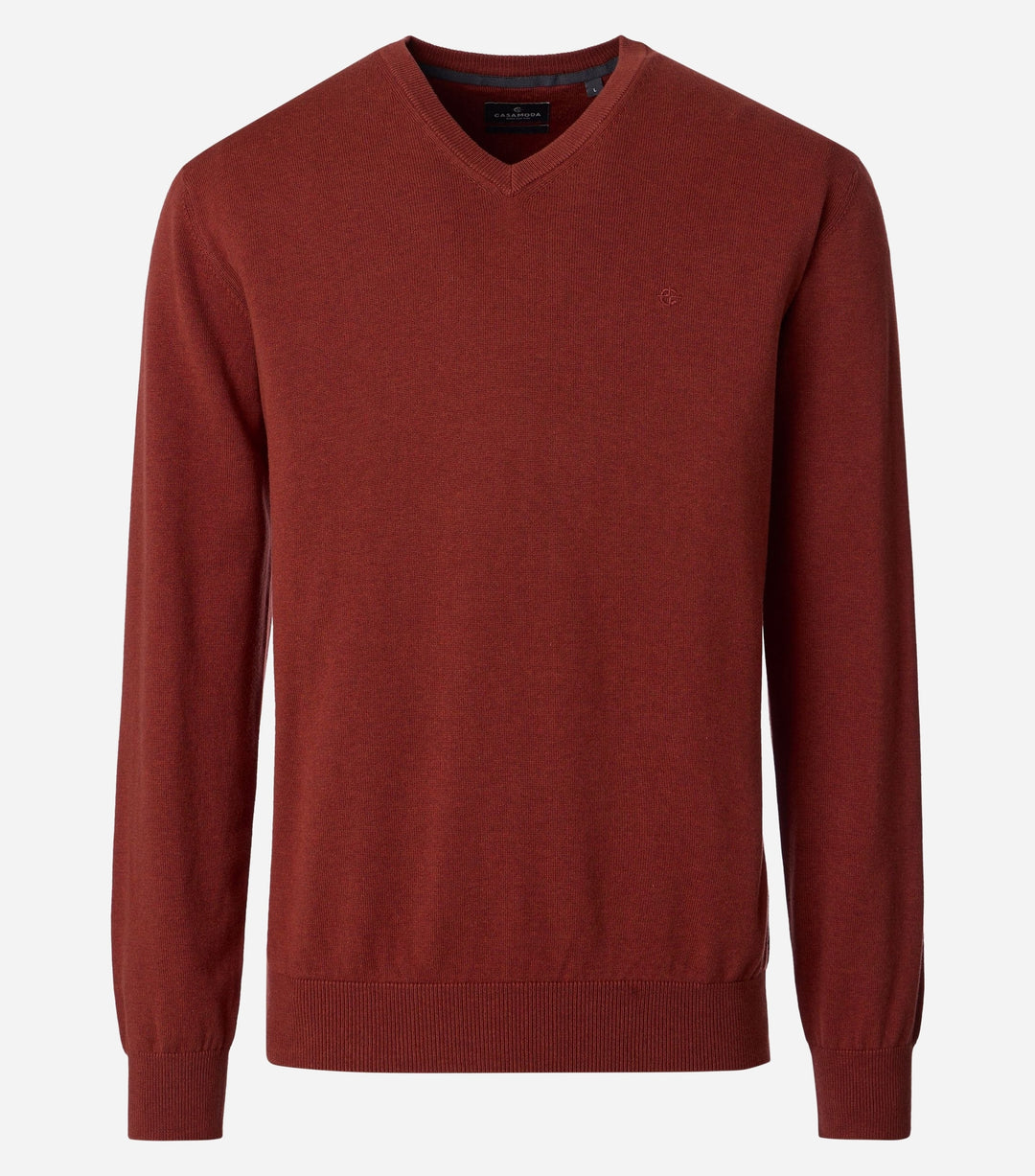 CASA MODA V NECK RUST SWEATER
