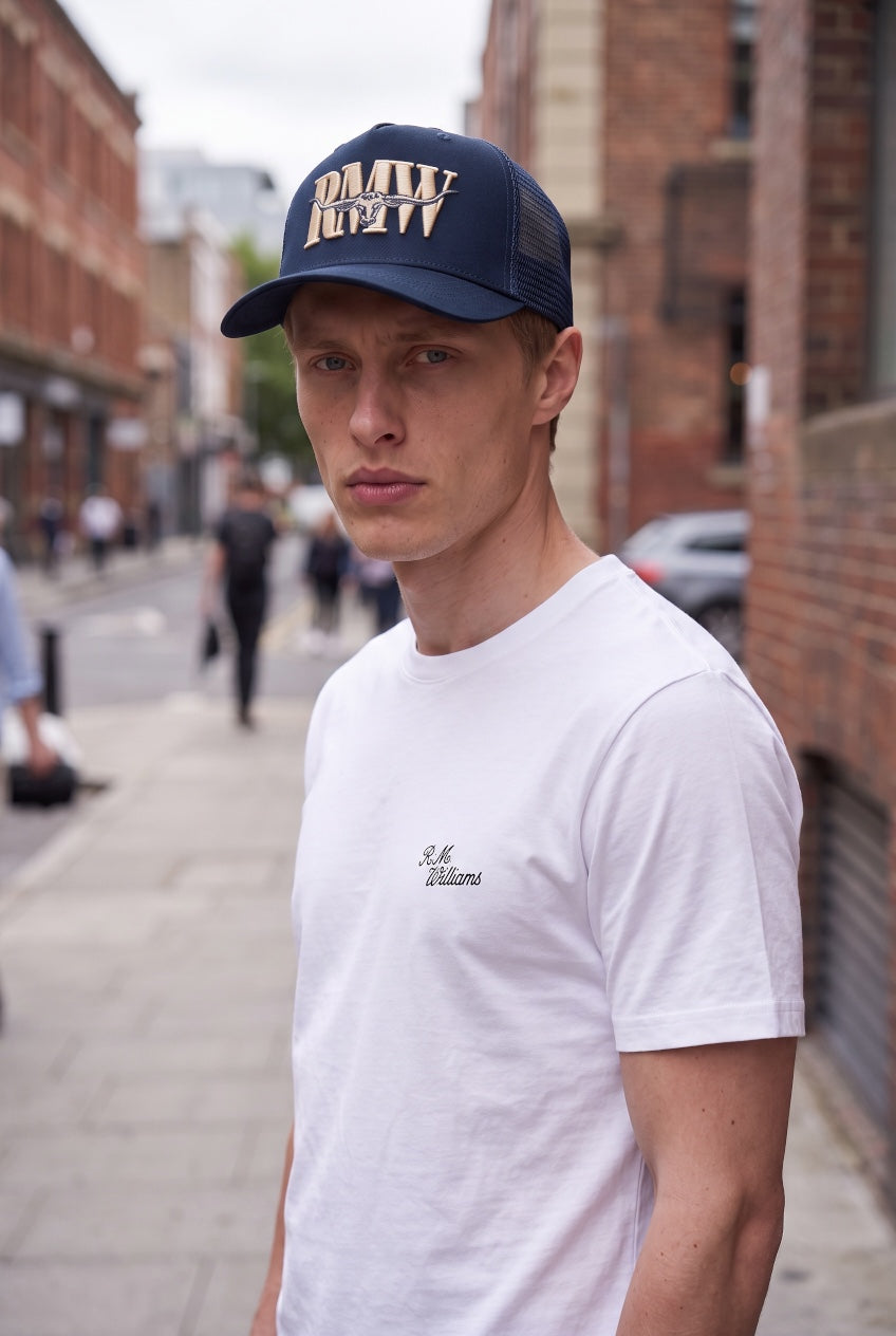RM WILLIAMS NAVY  STEERSHEAD TRUCKER CAP