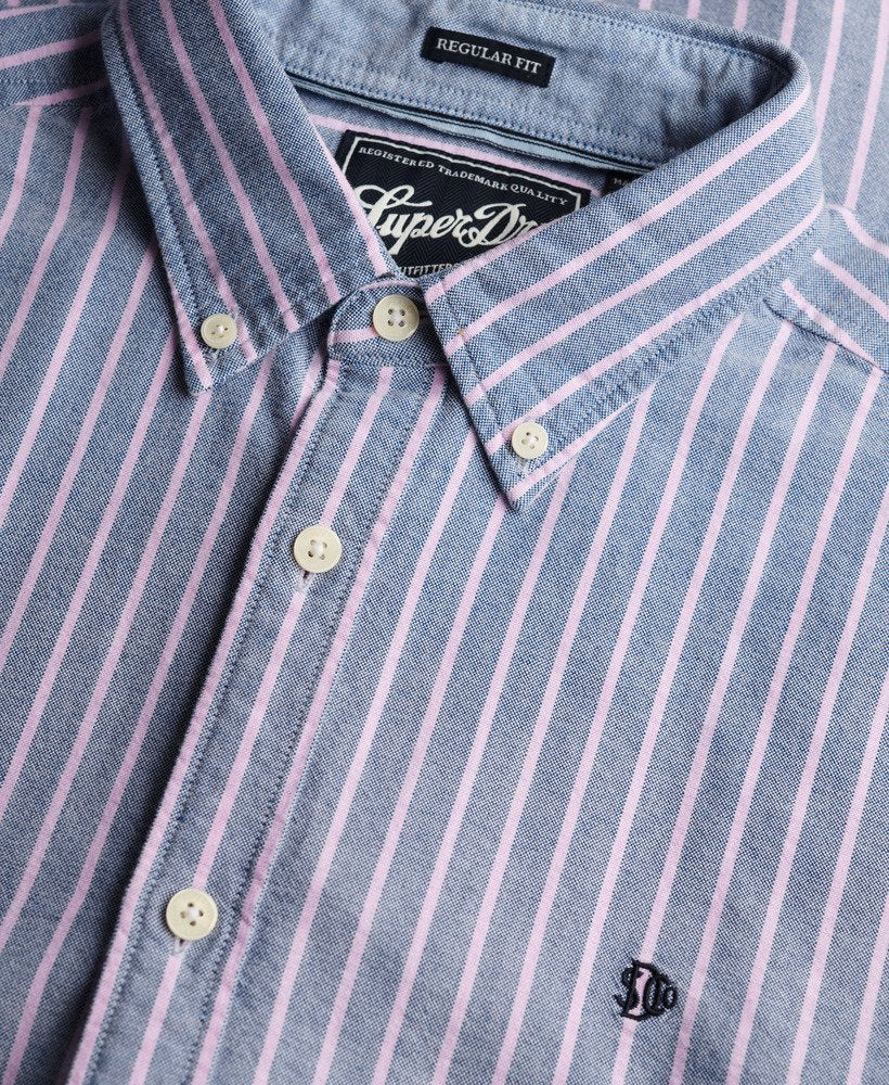 SUPERDRY NAVY/PINK STRIPE OXFORD LS SHIRT