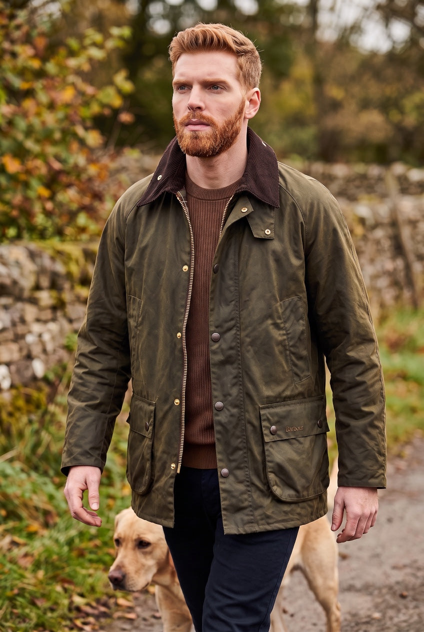 BARBOUR SAGE ICONS ASHBY WAX JACKET