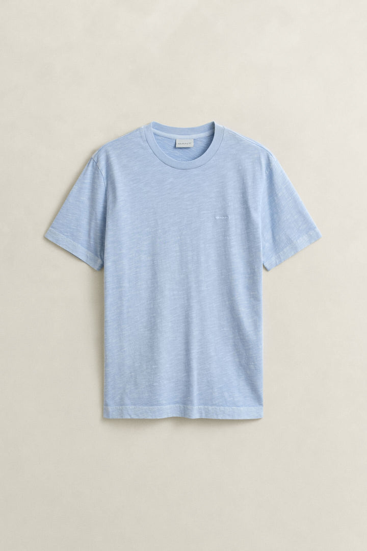 GANT WASHED SLUB SS BLUE TEE