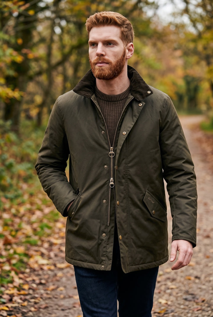 BARBOUR OLIVE WINTER SPOONBILL WATERPROOF COAT