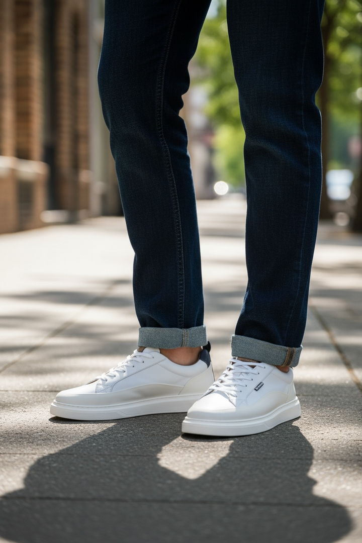 BARBOUR STANNINGTON WHITE TRAINER