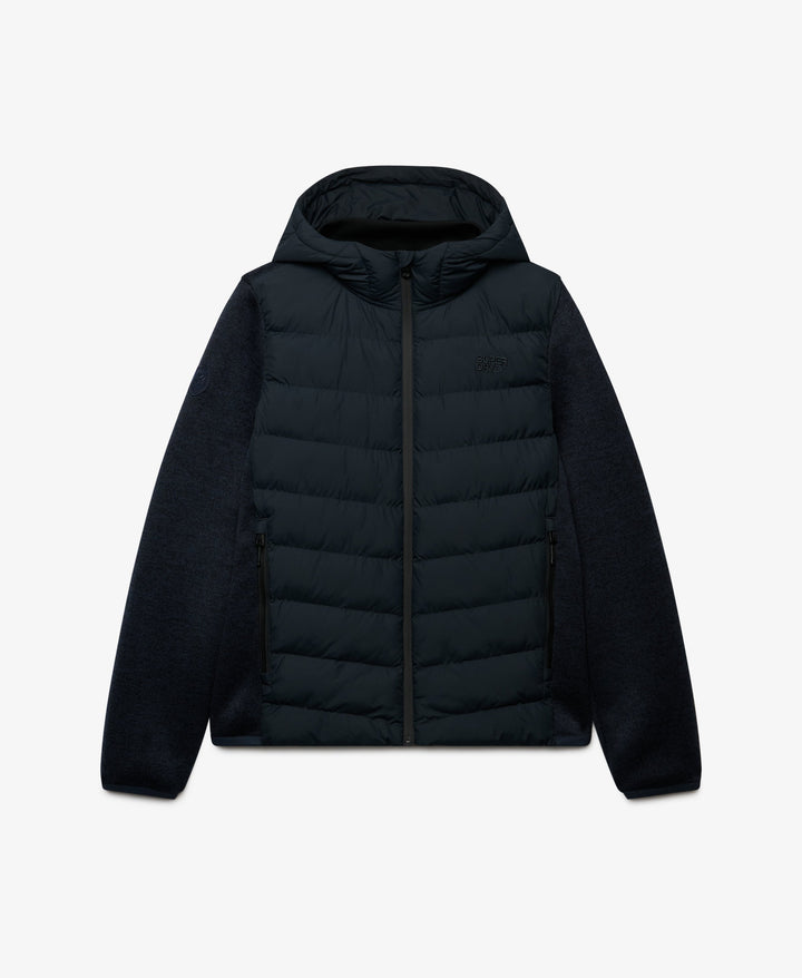 SUPERDRY NAVY HOODED STORM KNIT HYRID JA