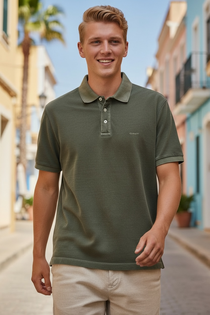 GANT SUNFADED MINT POLO