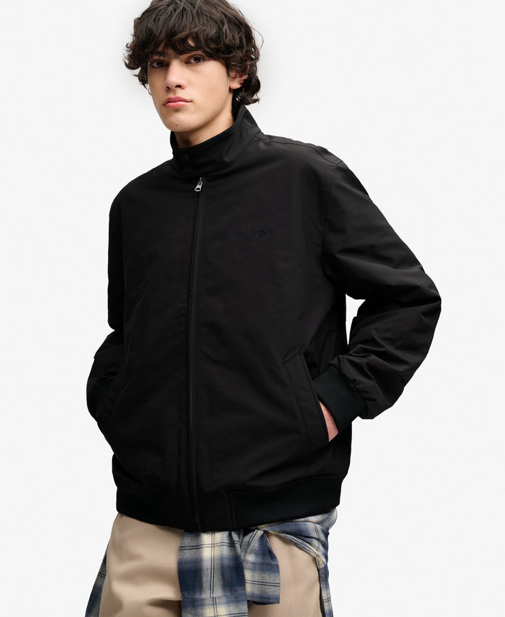 SUPERDRY BLACK CAMPUS PADDED HARRINGTON