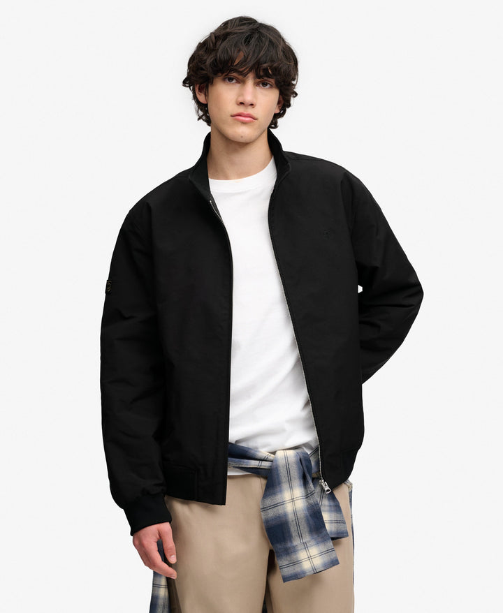 SUPERDRY BLACK CAMPUS PADDED HARRINGTON