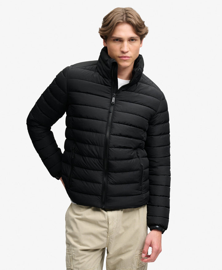 SUPERDRY BLACK FUJI MIDWEIGHT PADDED JACKET