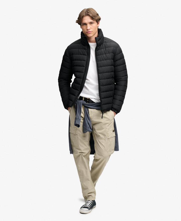 SUPERDRY BLACK FUJI MIDWEIGHT PADDED JACKET