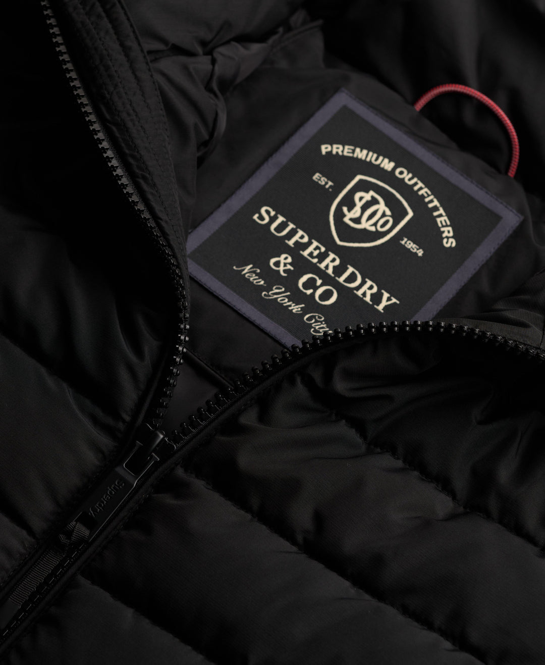 SUPERDRY BLACK FUJI MIDWEIGHT PADDED JACKET