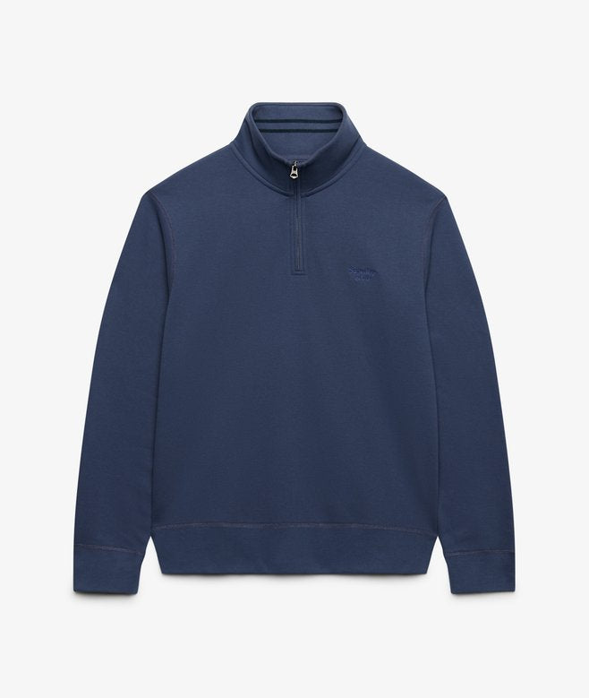 SUPERDRY BLUE ESS SERIF LOGO 1/2 ZIP SWE