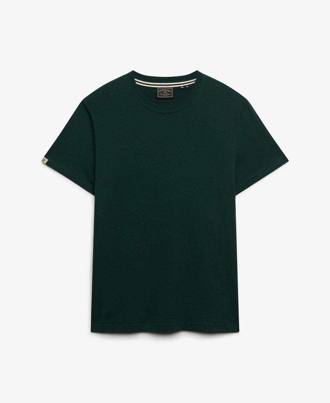 SUPERDRY GREEN ESS COMPANY LOGO EMB TEE