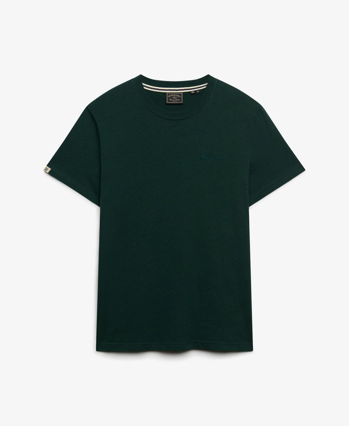SUPERDRY GREEN ESS COMPANY LOGO EMB TEE