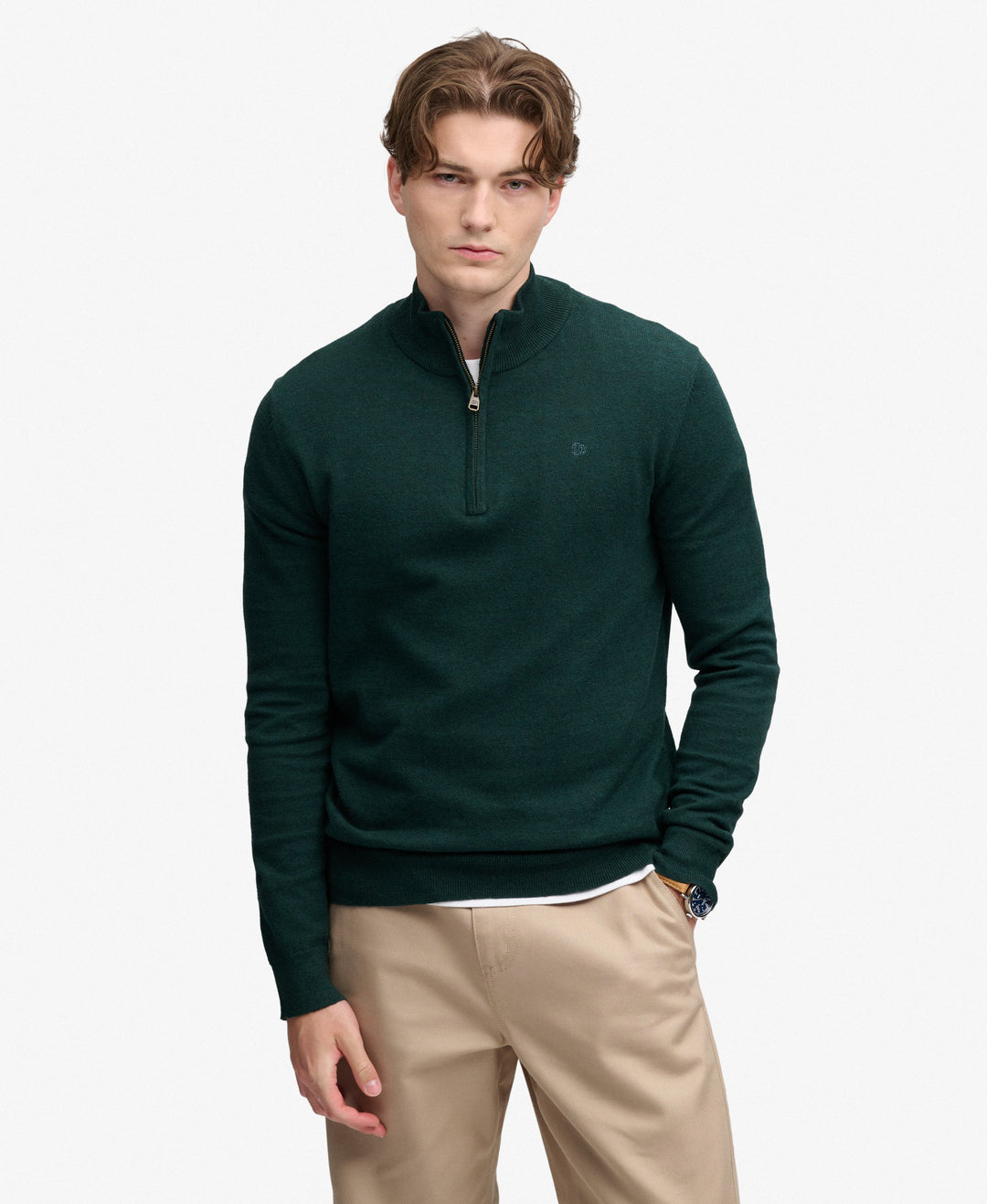 SUPERDRY GREEN ESS LIGHTWEIGHT WOOL 1/2