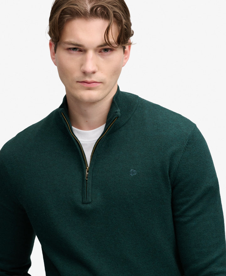 SUPERDRY GREEN ESS LIGHTWEIGHT WOOL 1/2