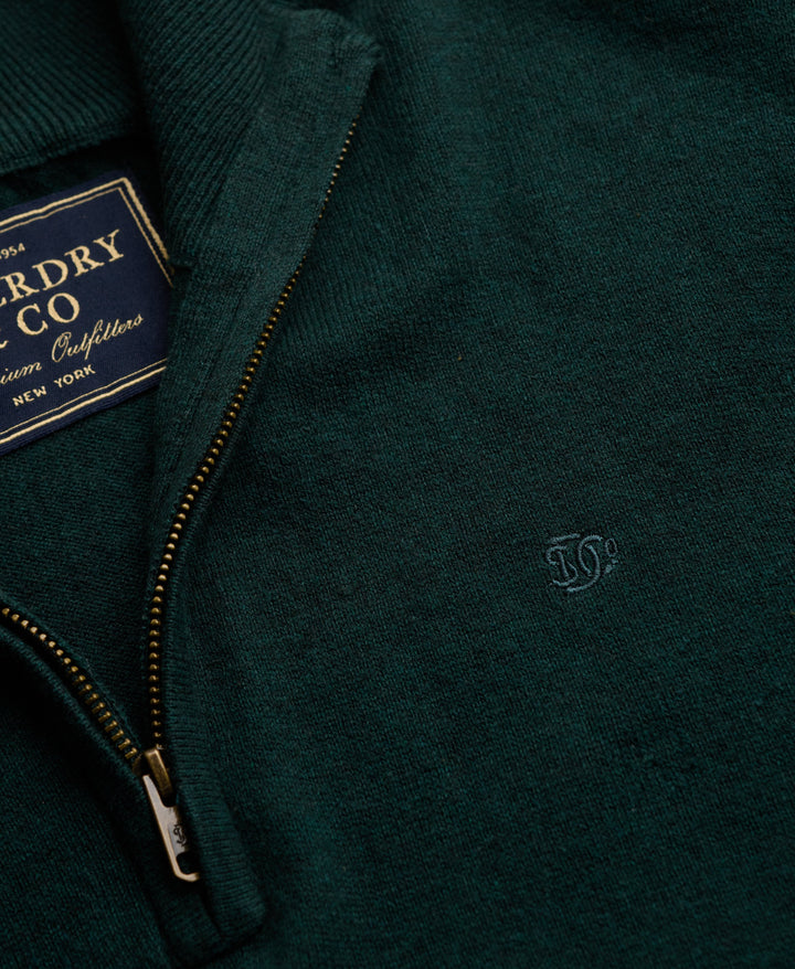 SUPERDRY GREEN ESS LIGHTWEIGHT WOOL 1/2