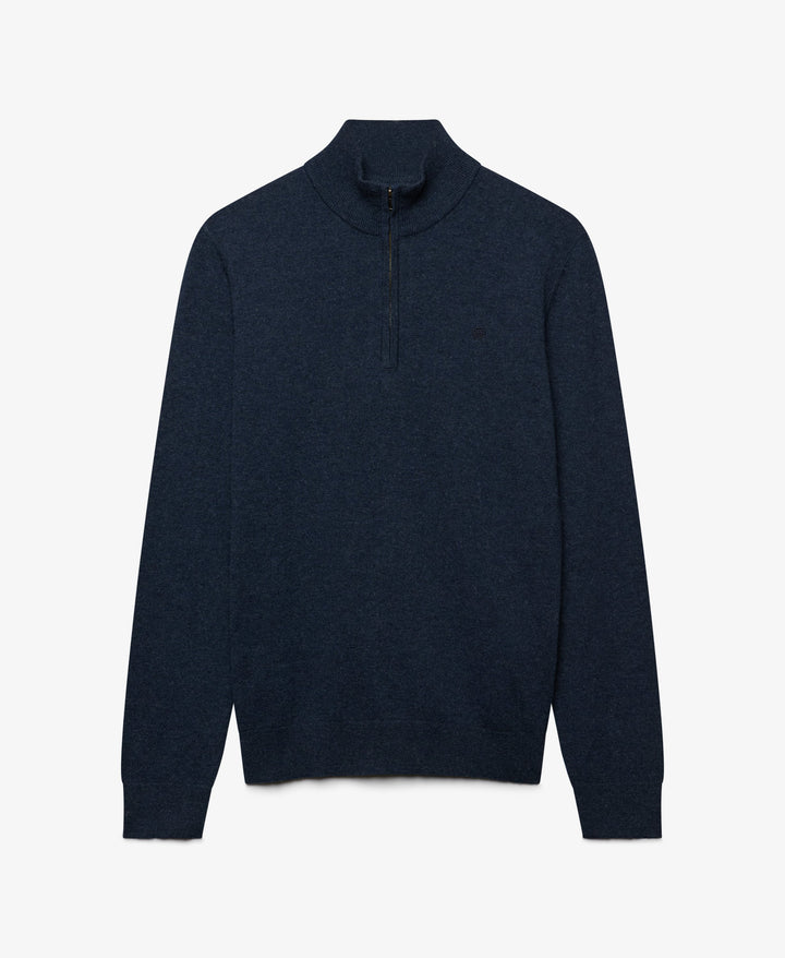 SUPERDRY NAVY ESS LIGHTWEIGHT WOOL 1/2 SWEATER
