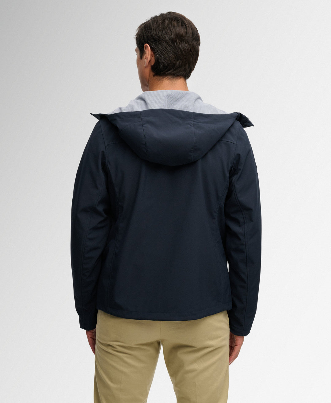 SUPERDRY NAVY HOODED SOFTSHELL TREKKER JACKET