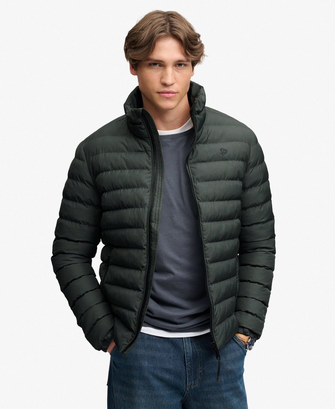 SUPERDRY OLIVE FUJI ESTATE PADDED JACKET