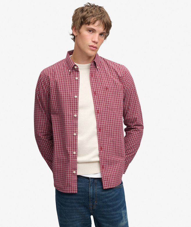 SUPERDRY RED CK PREPPY POPLIN LS SHIRT
