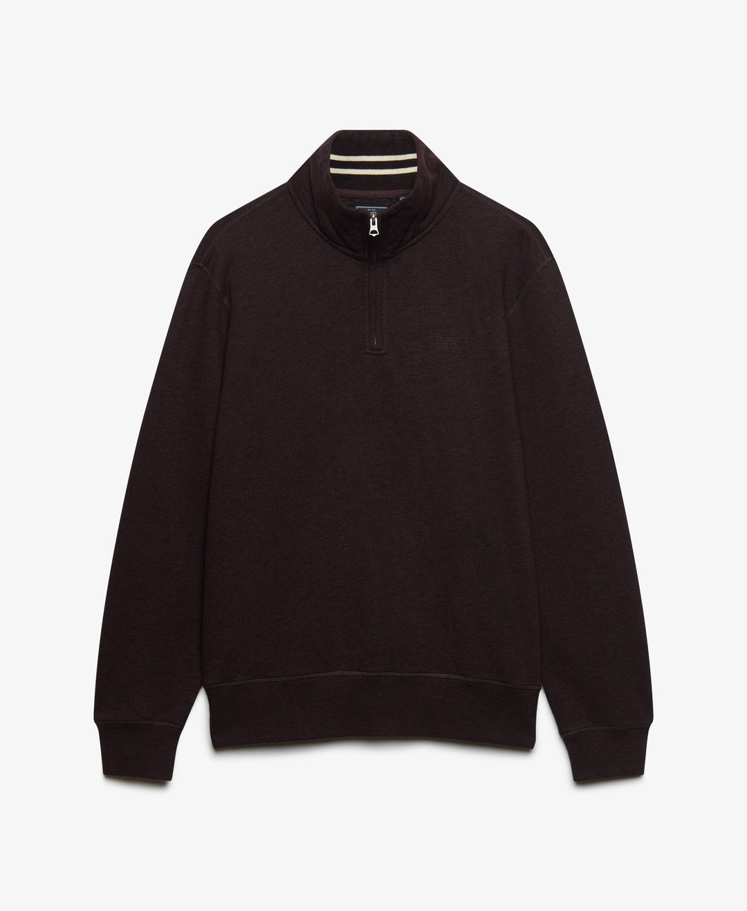 SUPERDRY WINE ESS SERIF LOGO 1/2 ZIP SWEATSHIRT