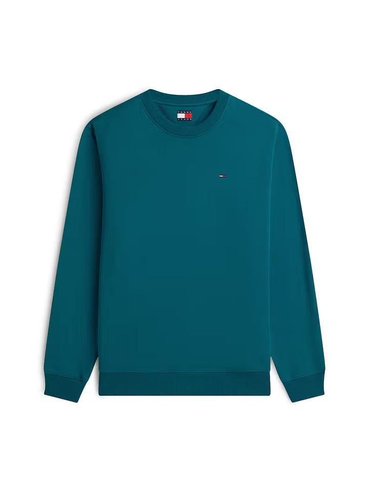 TOMMY JEANS CREW TEAL SWEAT