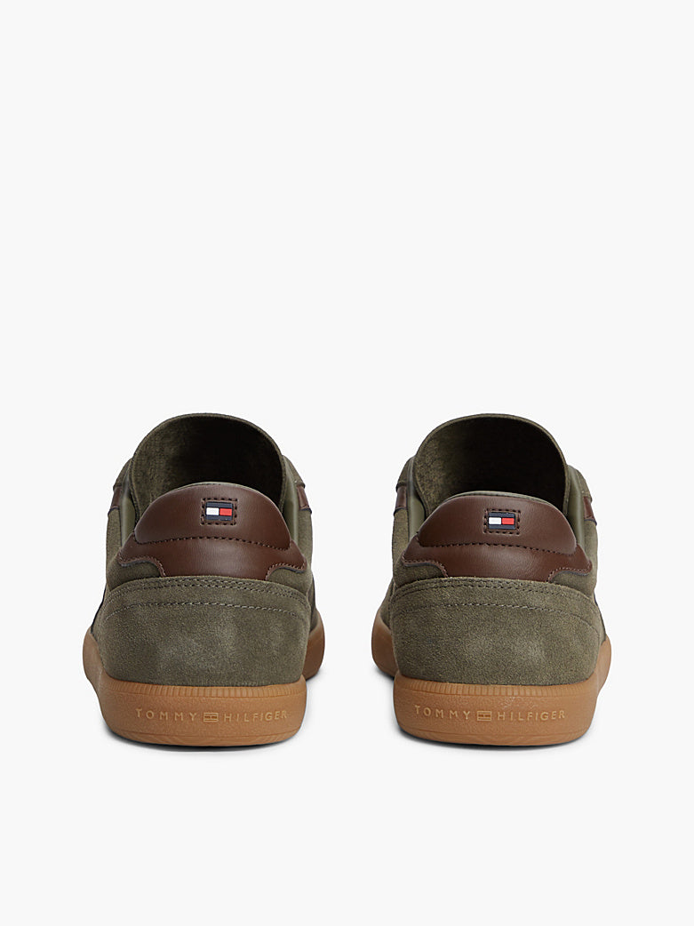 TOMMY HILFIFER FOOTWEAR TRIBECA OLIVE SNEAKER SUEDE