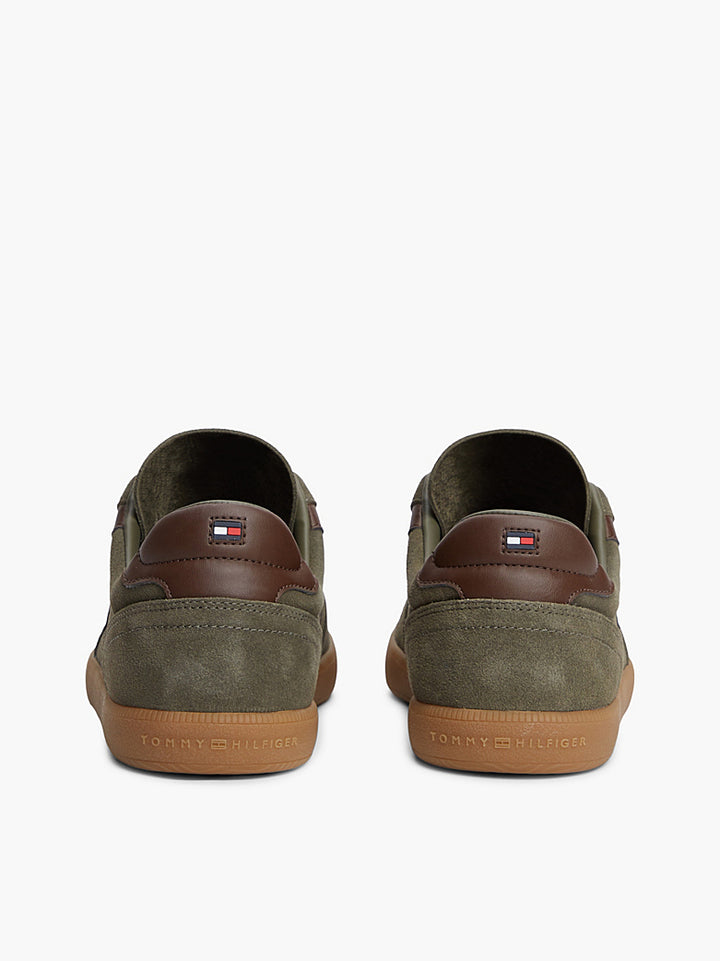 TOMMY HILFIFER FOOTWEAR TRIBECA OLIVE SNEAKER SUEDE