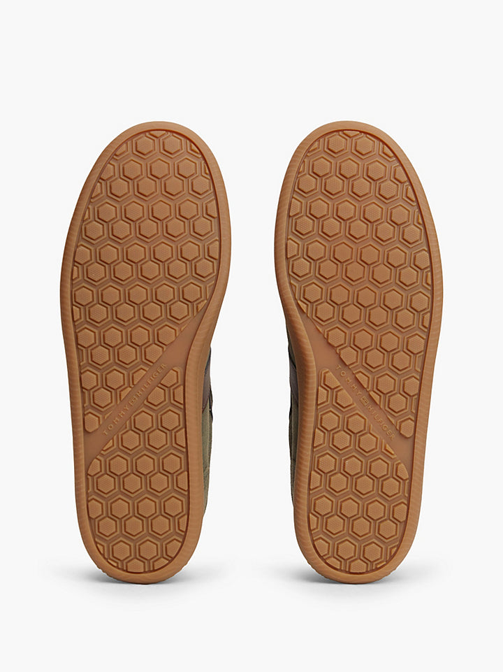 TOMMY HILFIFER FOOTWEAR TRIBECA OLIVE SNEAKER SUEDE