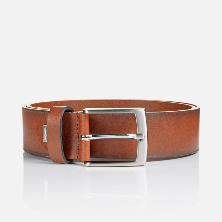 MONTI TAN TUSTON LEATHER BELT
