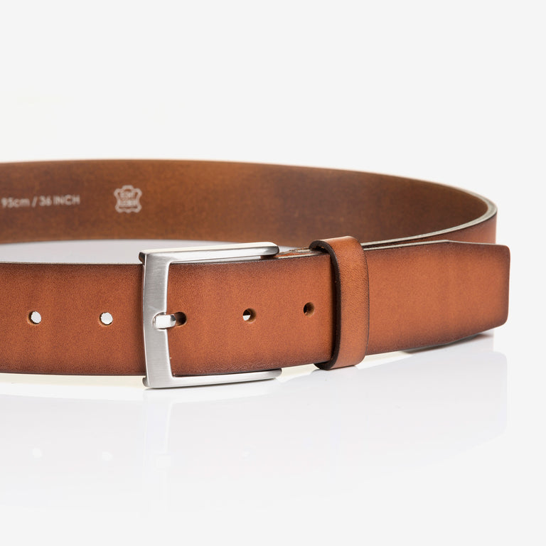 MONTI TAN TUSTON LEATHER BELT