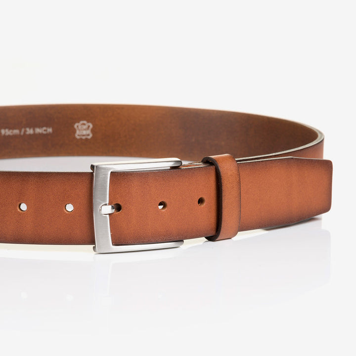 MONTI TAN TUSTON LEATHER BELT