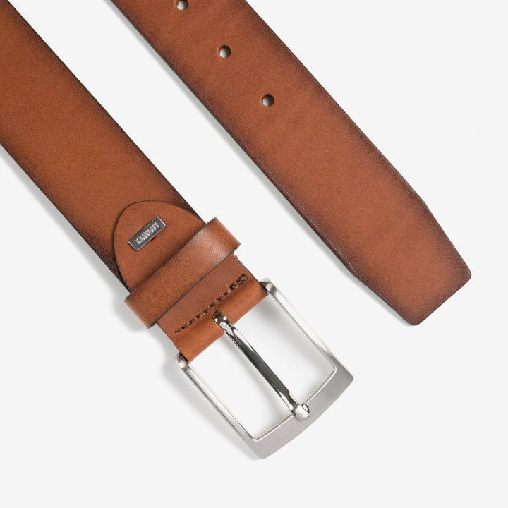 MONTI TAN TUSTON LEATHER BELT