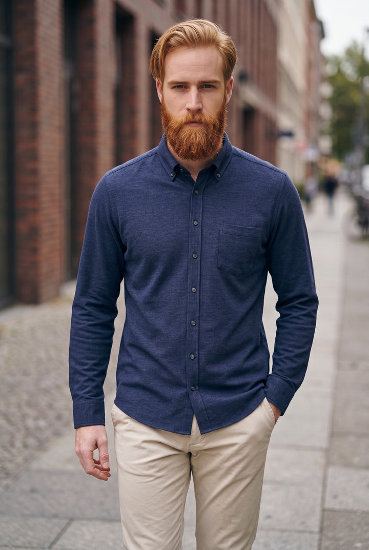 CASA MODA NAVY TWILL SHIRT