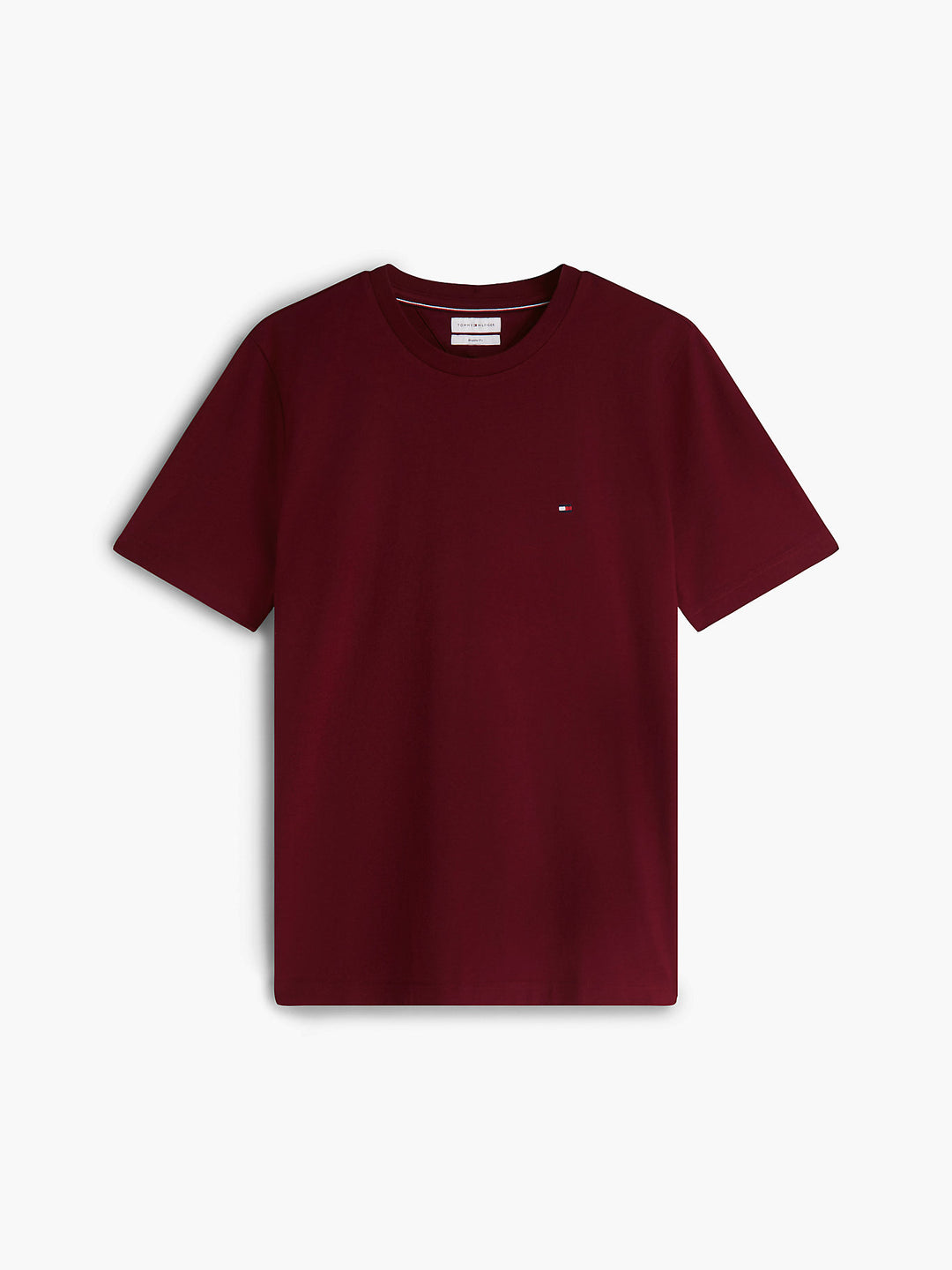 TOMMY HILFIGER BURGUNDY ESS SEASONAL REG FIT SOLID T