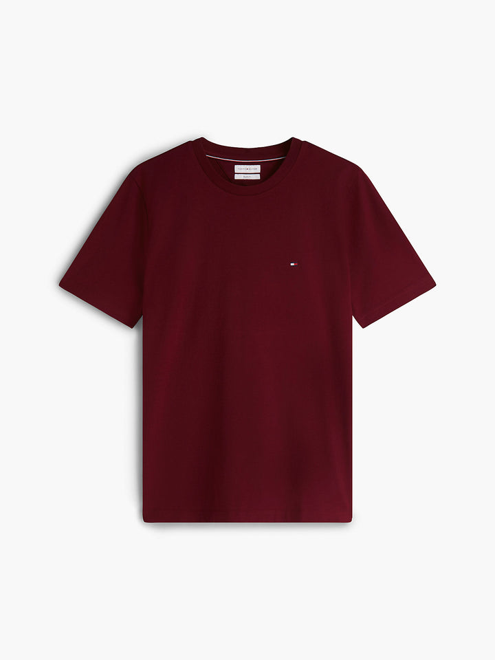 TOMMY HILFIGER BURGUNDY ESS SEASONAL REG FIT SOLID T