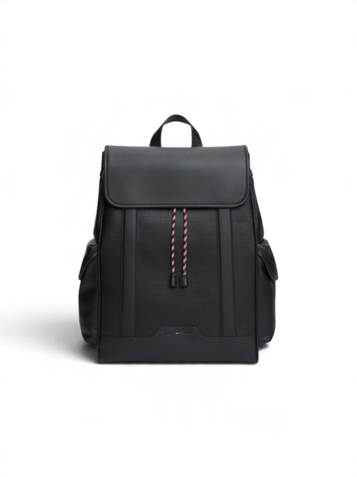 TOMMY HILFIGER BLACK TEXTURE BACKPACK