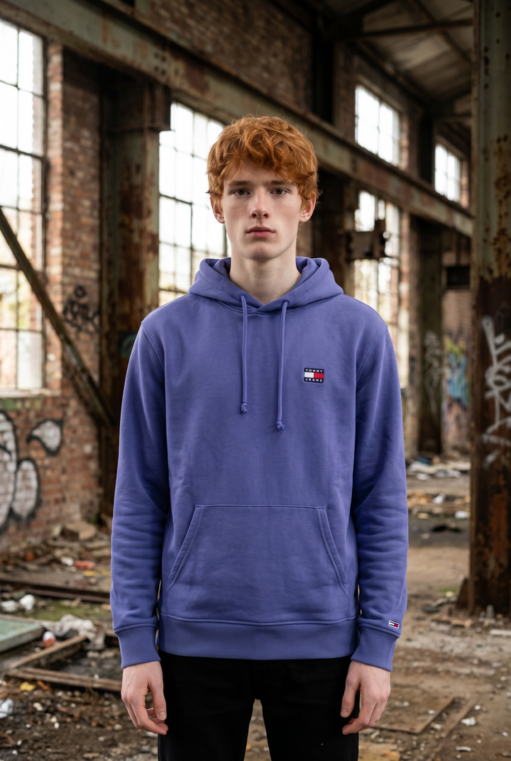 TOMMY JEANS BLUE BADGE HOODY